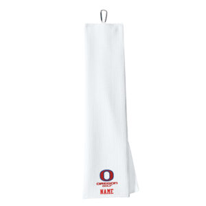 Oregon Golf Port Authority Waffle Microfiber Towel-White