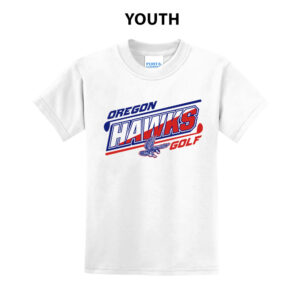 Oregon Golf  Youth Short Sleeve T Shirt – White