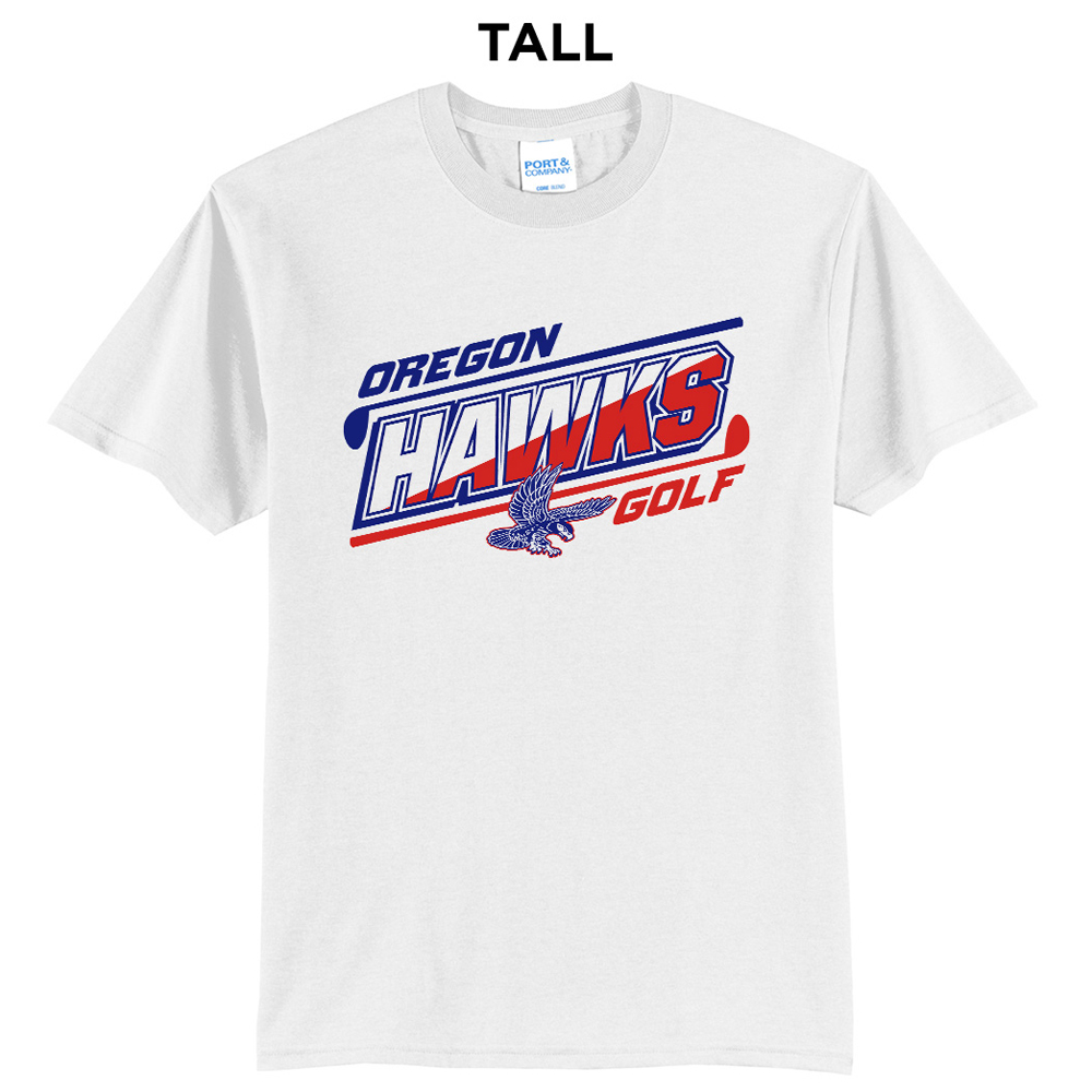 Oregon Golf Tall Short Sleeve T Shirts - White