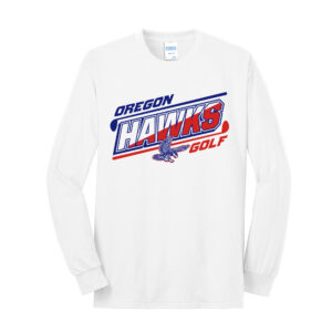 Oregon Golf Unisex Long Sleeve Core Blend T Shirt – White