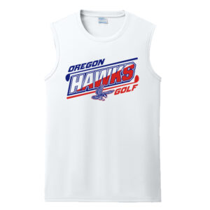Oregon Golf Port Company Men Performance Sleeveless Tee – White
