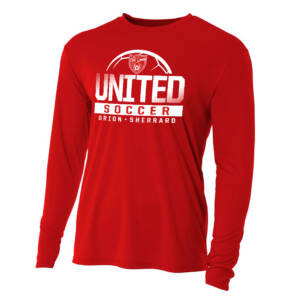 Orion Soccer Adult Cooling Performance long sleeve Crew Tee-Scarlet