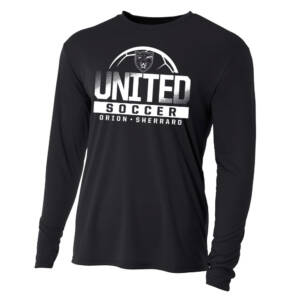 Orion Soccer Adult Cooling Performance long sleeve Crew Tee-Black