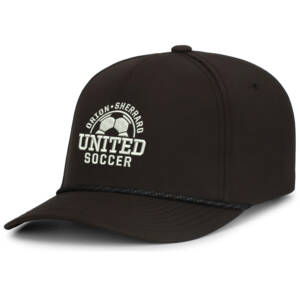 Orion Soccer Pacific Weekender Perforated Snapback Rope Cap-Black/Black