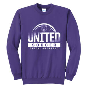 Orion Soccer Unisex Core Fleece Crewneck Sweatshirt-Purple