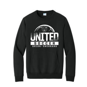 Orion Soccer Unisex Core Fleece Crewneck Pocket Sweatshirt-Black