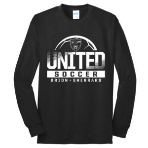 Orion Soccer Unisex Cotton Long Sleeve Tee-Black