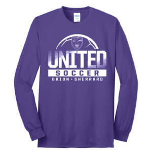 Orion Soccer Unisex Cotton Long Sleeve Tee-Purple