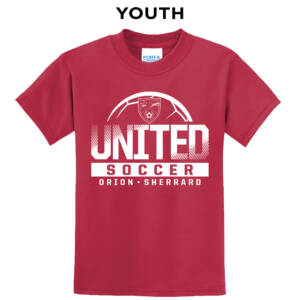 Orion Soccer Youth Short Sleeve Tee-Red
