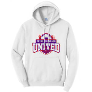 Orion Soccer Unisex Fleece Hooded Sweatshirt-White
