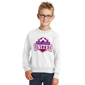 Orion Soccer Youth Fleece Crewneck Sweatshirt-White