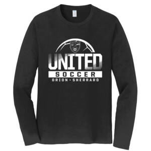Orion Soccer Unisex Cotton Long Sleeve Fan Favorite Tee-Black
