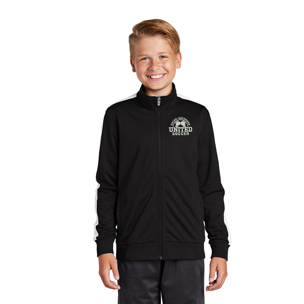 Orion Soccer Sport-Tek YOUTH Tricot Track Jacket-Black/White