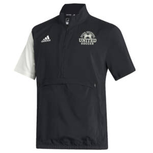 Orion Soccer Adidas STADIUM woven short sleeve 1/4 zip- Black/white (L)