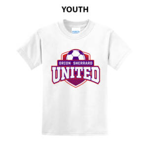 Orion Soccer Youth Short Sleeve Tee-White