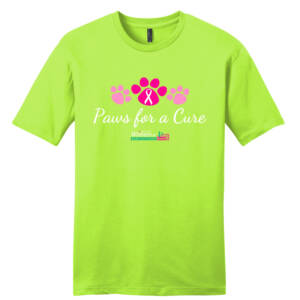 Paws For A Cure Unisex Premium Short Sleeve Tee-Lime Shock