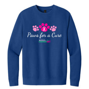 Paws For A Cure Unisex Premium Fleece Crewneck sweatshirt- Deep Royal