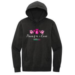Paws For A Cure Unisex Premium Fleece Hooded Sweatshirt-Black