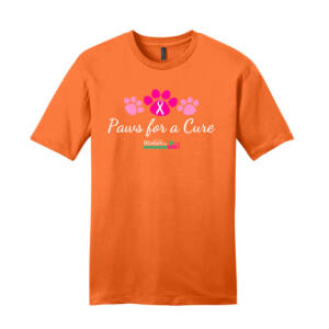 Paws For A Cure Unisex Premium Short Sleeve Tee-Orange