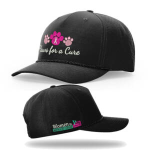 Paws For A Cure Richardson Laser PERF Performance Rope Cap-Black
