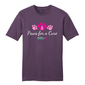 Paws For A Cure Unisex Premium Short Sleeve Tee-Eggplant