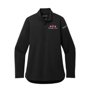 Paws For A Cure Port Authority Ladies C-FREE Double Knit 1/4-Zip-Deep Black