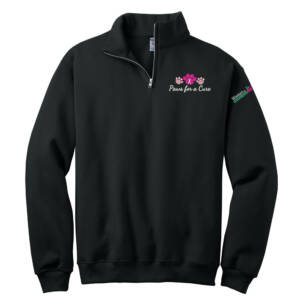 Paws For A Cure JERZEES Unisex Nublend Cadet Collar Sweatshirt-Black