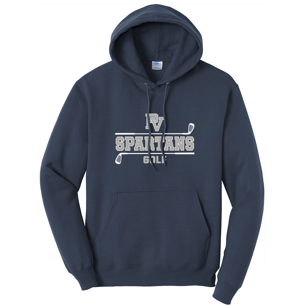 PV Golf Unisex Classic Core weight Cozy Pullover Hooded Sweatshirt - Navy