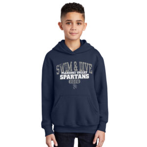 PV Girls Swim  Youth Hooded Sweatshirt – Navy