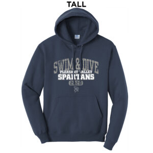 PV Girls Swim  TALL Classic Pullover Hooded Sweatshirt – Navy