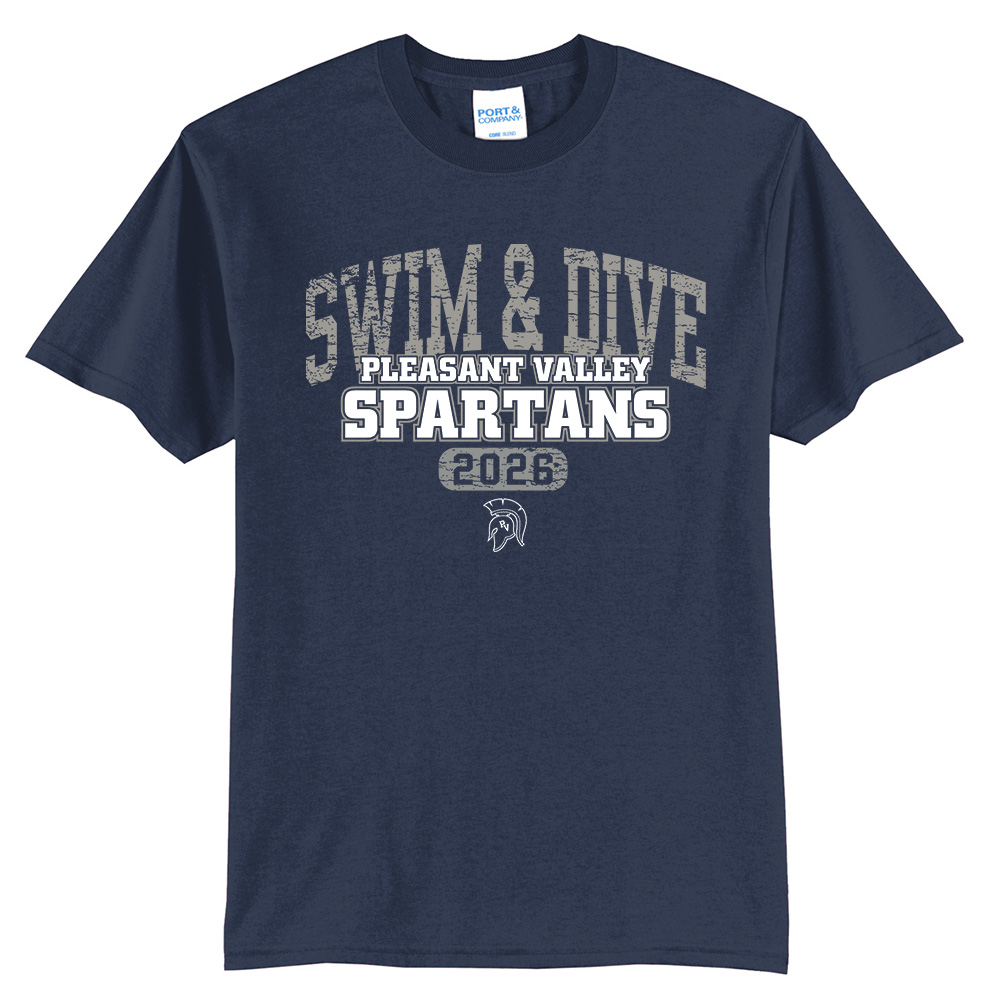 PV Girls Swim Unisex Short Sleeve Tee-navy