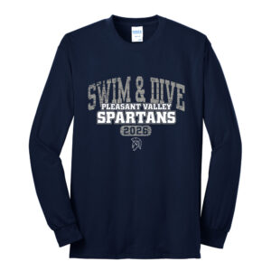 PV Girls Swim Unisex Long Sleeve Core Blend T Shirt – Navy