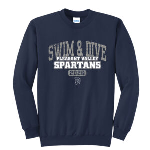 PV Girls Swim Port & Company Core Fleece Crewneck Sweatshirt – Navy