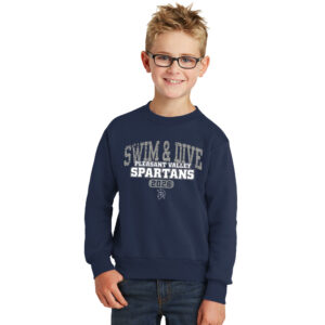 PV Girls Swim Youth Crewneck Sweatshirt – Navy