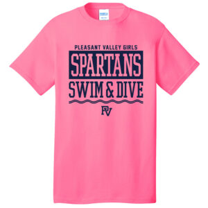 PV Girls Swim Unisex Short Sleeve Tee- NeonPink