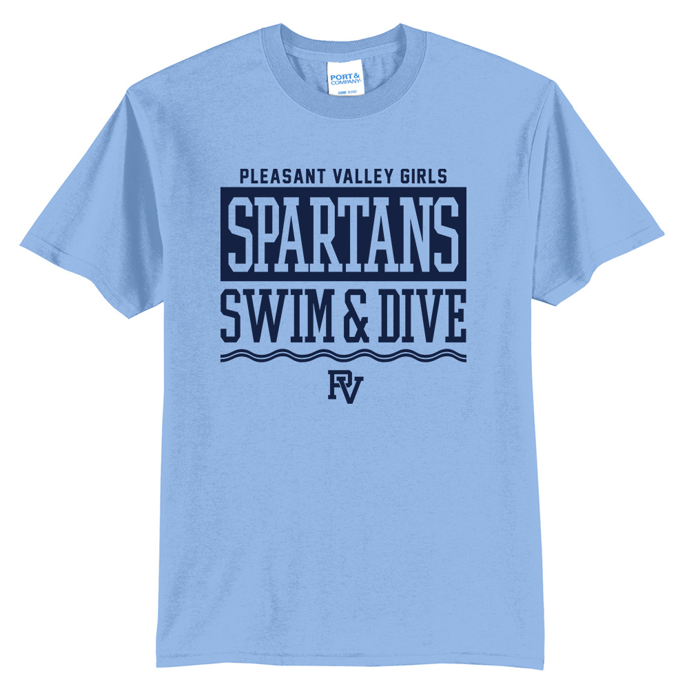 PV Girls Swim Unisex Short Sleeve Tee - LtBlue