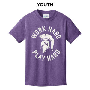 PV JR Wellness  YOUTH Core Cotton Tee – HeatherPURPLE