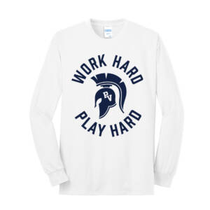 PV JR Wellness Unisex Long Sleeve Core Blend T Shirt – White