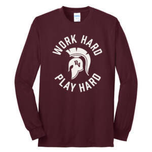 PV JR Wellness Unisex Long Sleeve Core Blend T Shirt – Maroon