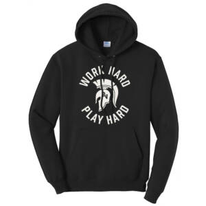 PV JR Wellness Unisex Classic Core weight Cozy Pullover Hooded Sweatshirt – JetBlack