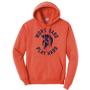PV JR Wellness Unisex Classic Core weight Cozy Pullover Hooded Sweatshirt – Orange