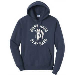 PV JR Wellness Unisex Classic Core weight Cozy Pullover Hooded Sweatshirt – Navy
