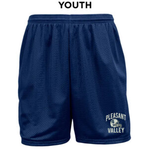 PV JR Football YOUTH  4″ Lined Tricot Mesh Short-Navy
