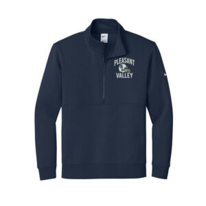 PV JR Football Nike Club Fleece Sleeve Swoosh 1/2-Zip-Navy (L-3x)