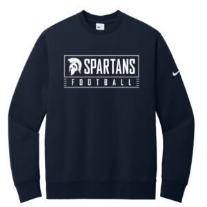 PV JR Football Nike Club Fleece Sleeve Swoosh Crew Men-Navy
