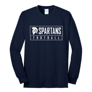 PV JR Football Unisex Cotton Long Sleeve Tee-Navy