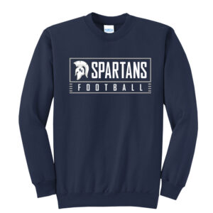 PV JR Football Unisex Fleece Crewneck Sweatshirt-Navy