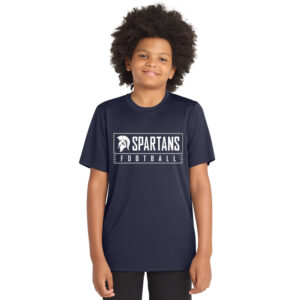 PV JR Football Sport-Tek YOUTH Posi-UV short Sleeve Tee-Navy