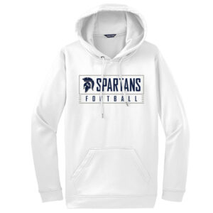 PV JR Football Sport-Tek Sport-Wick Fleece Hooded Pullover Men-White