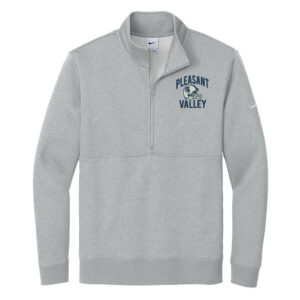 PV JR Football Nike Club Fleece Sleeve Swoosh 1/2 Zip – Dark Grey heather